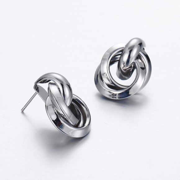 5 for $25 Large Knot Statement Stud Earrings - Picture 5 of 10